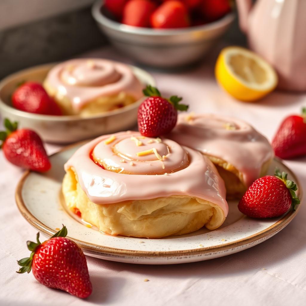 Strawberry Lemon sweet rolls